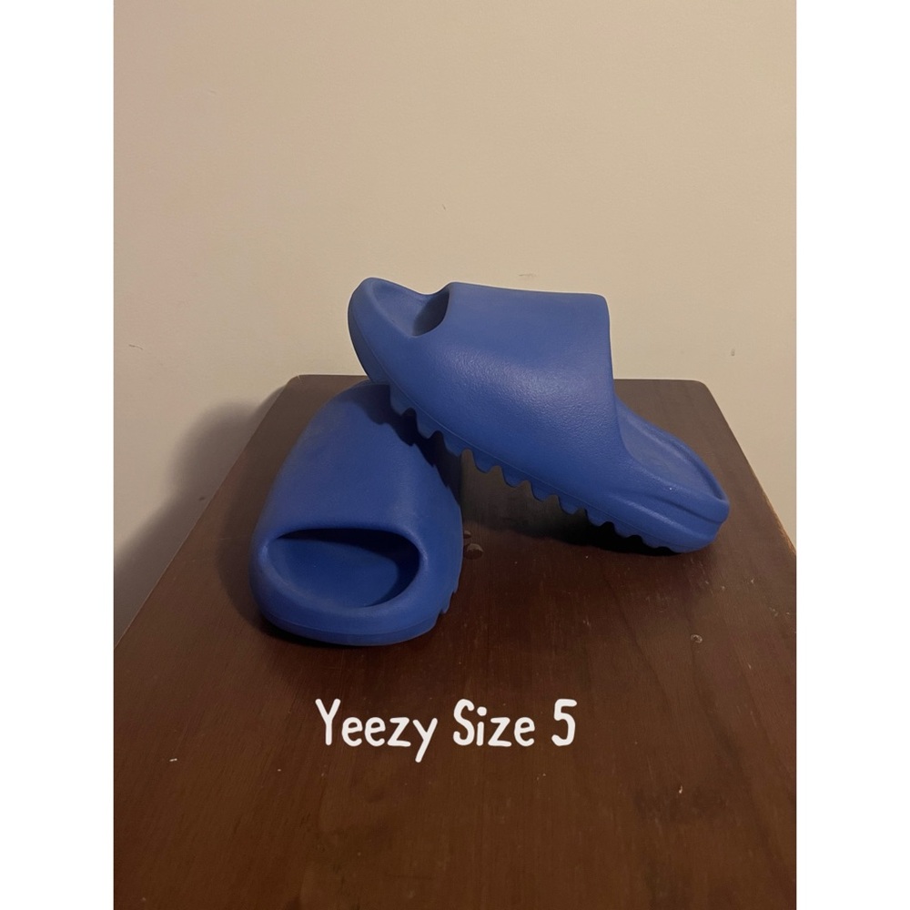 Yeezy Blue Slippers Minimalist Design
